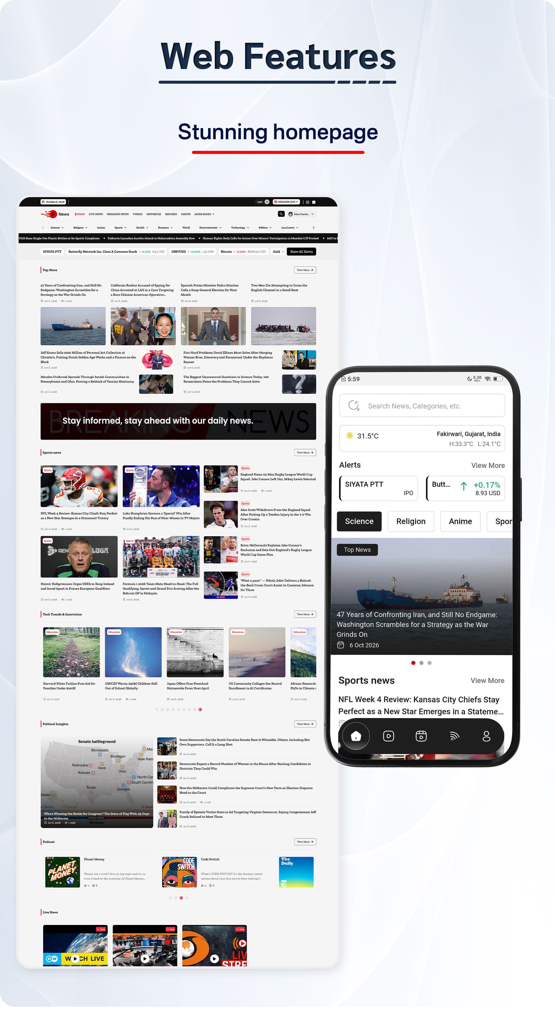 News App and Web - Flutter News App for Android and iOS App | Laravel Admin Panel + News Website - 16