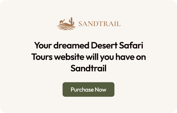 Sandtrail - Desert Safari Tours Elementor Template Kit - 5