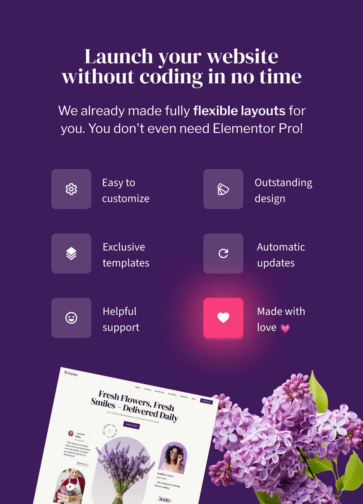 Florita WordPress Theme - Key Features