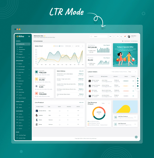 Riho – Bootstrap Admin Dashboard Template