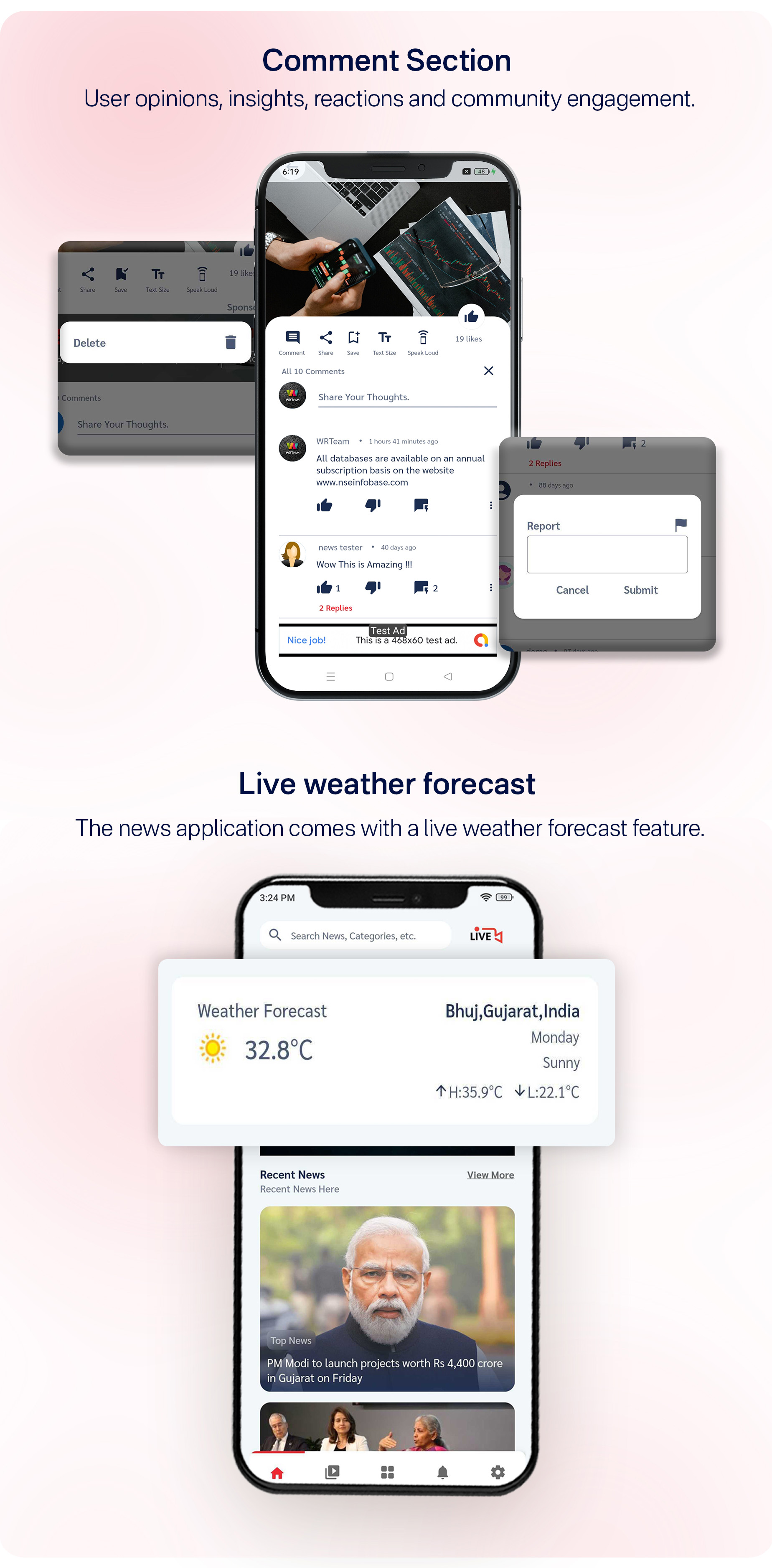 Aplicativo de notícias e Web -Flutter News App para Android e IOS |  Site de notícias com painel de administração - 16