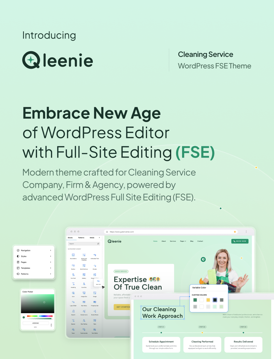 Qleenie – Cleaning Service Company FSE WordPress Theme - 3