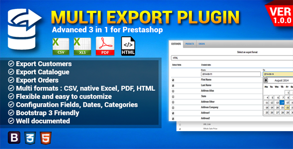 Prestashop Multi Exporter - CodeCanyon Item for Sale