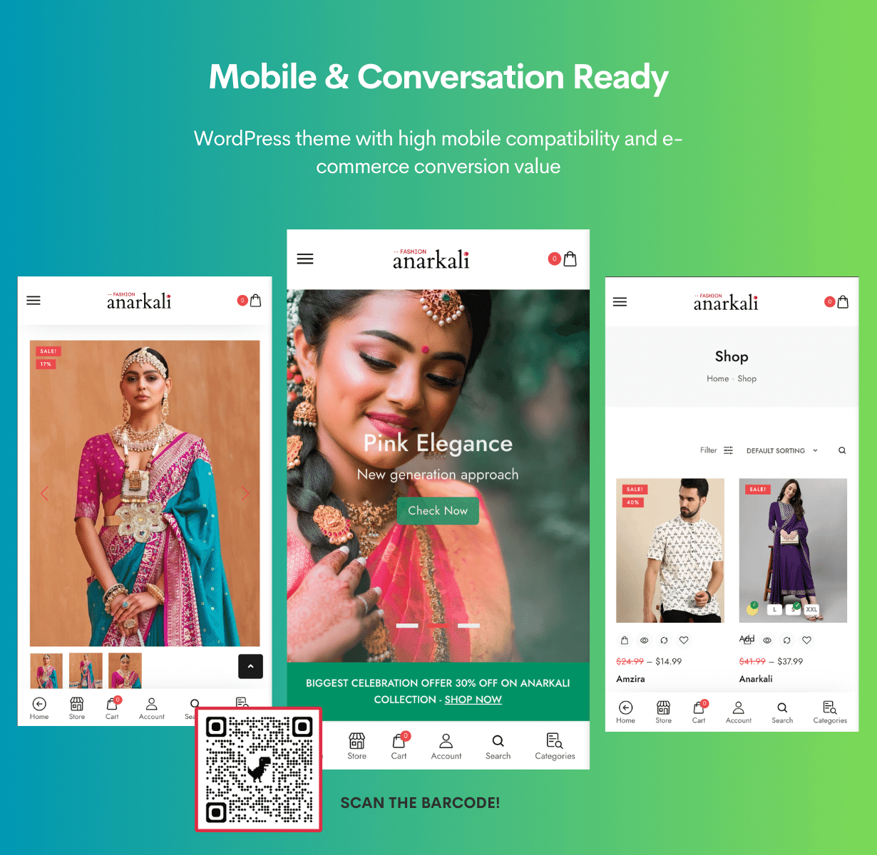 Anarkali - Bestseller Responsive Single Product Landing Page WooCommerce Theme