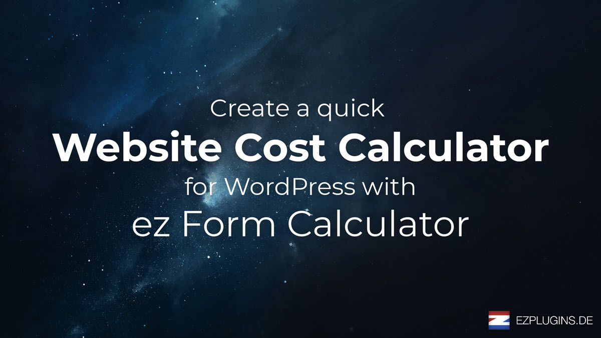 Create a Website Cost Calculator in WordPress