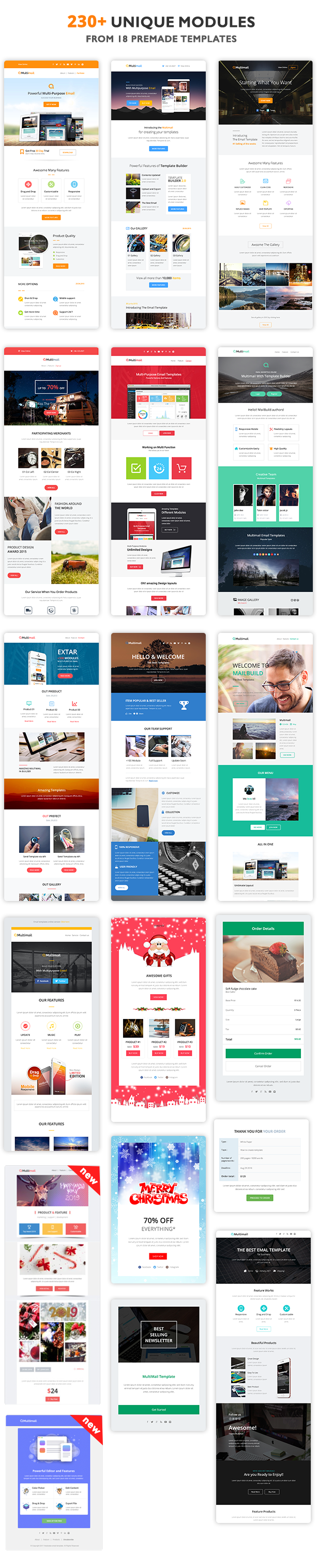 Multimail | Responsive Mailchimp Email Template Set - 4