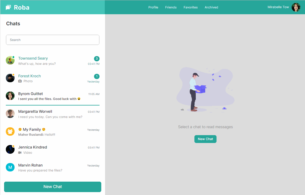 Roba - Chat and Discussion Platform HTML5 Template - 2