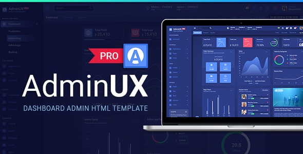 Admin UX PRO dashboard HTML template