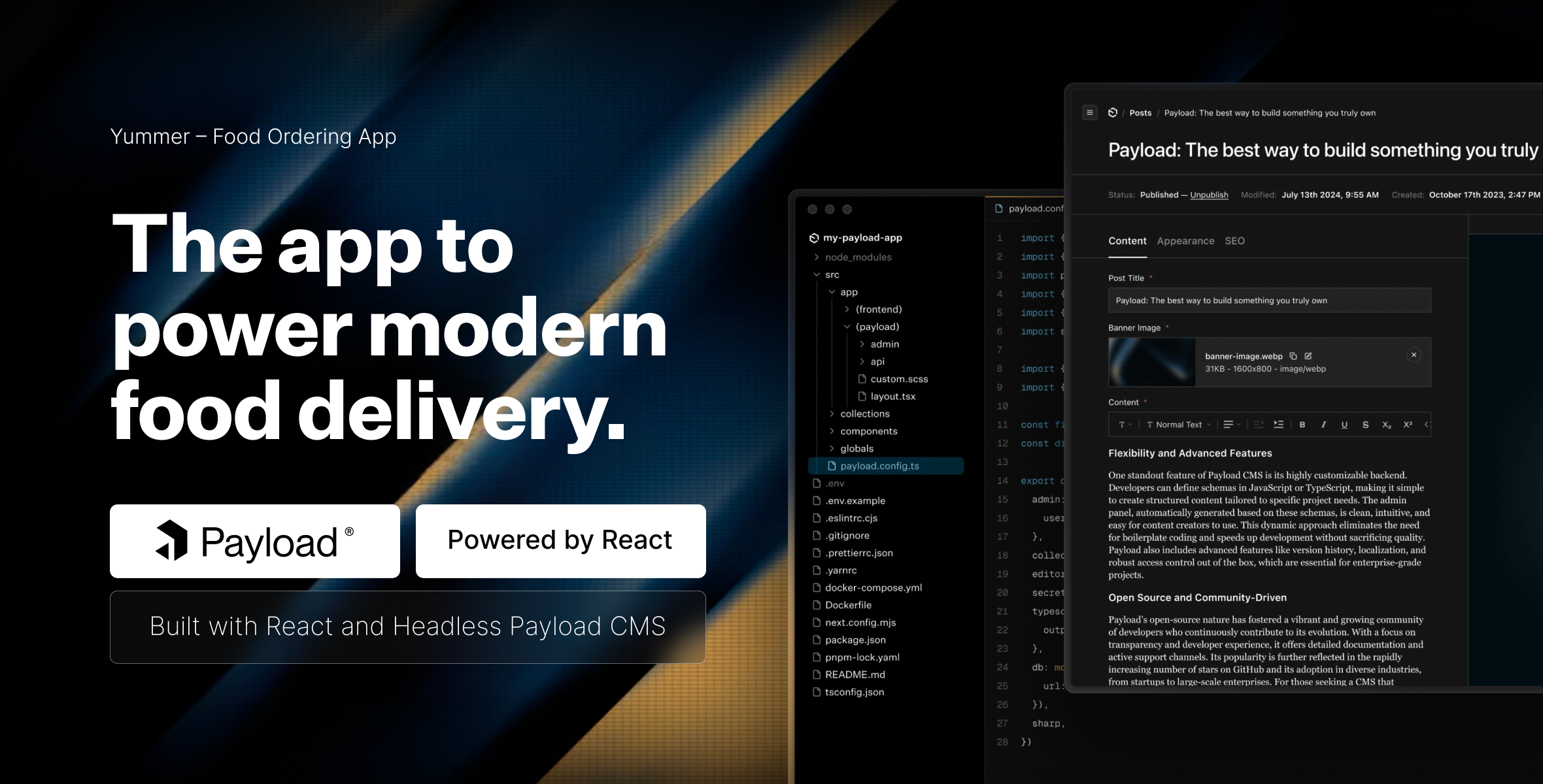 Yummer – Food Ordering App (React + PWA + Payload CMS) - 1