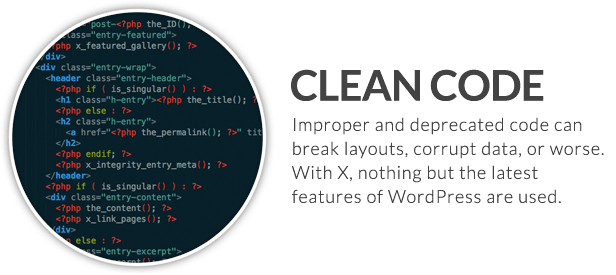x theme themeco clean code