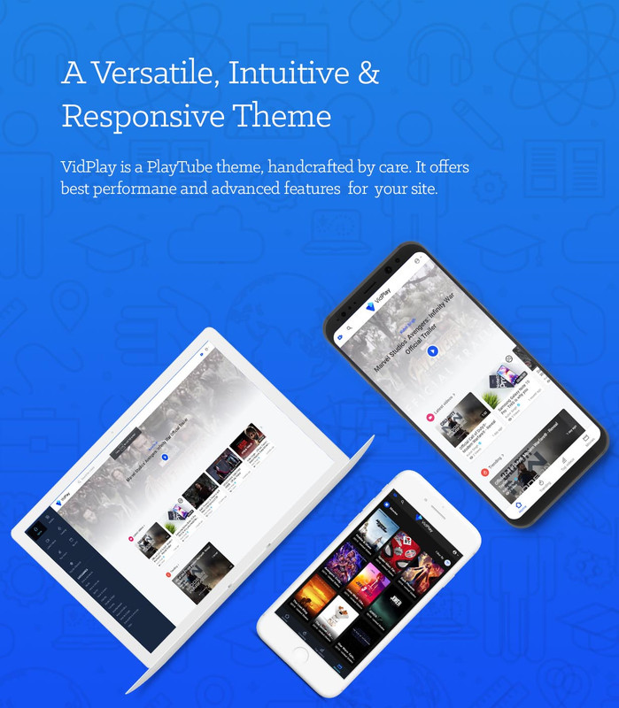 VidPlay - The Ultimate PlayTube Theme - 1