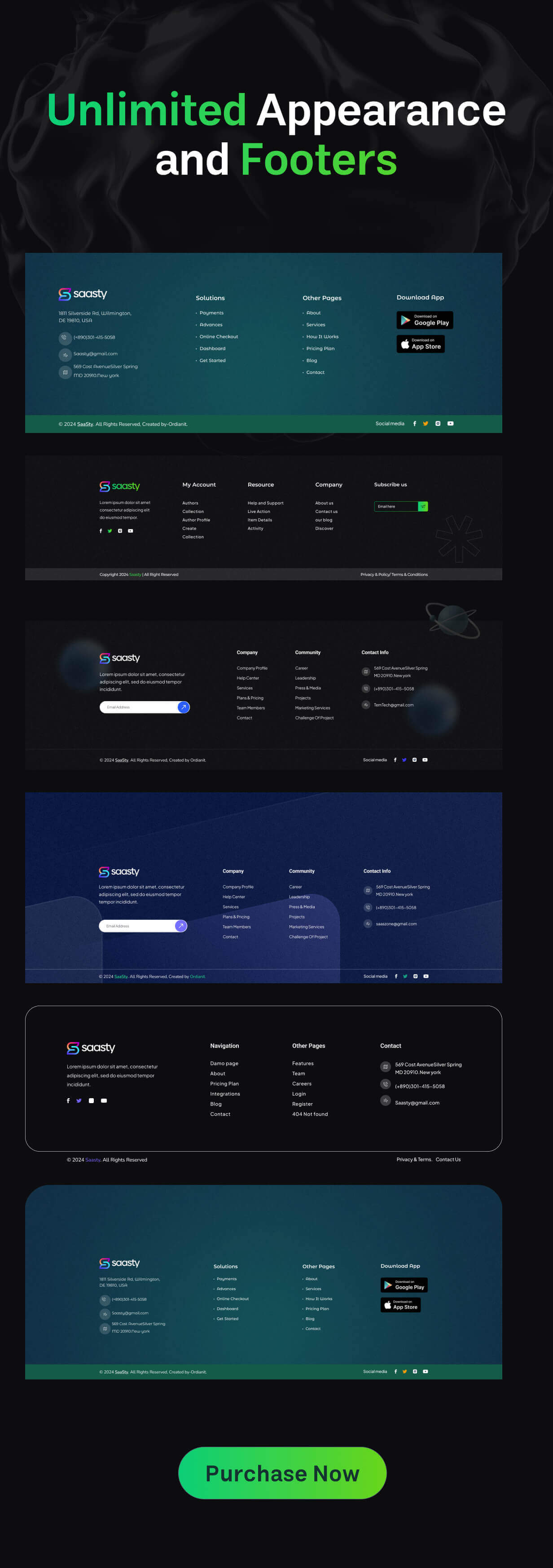 Saasty - Sass, AI & Software Startup Business Template