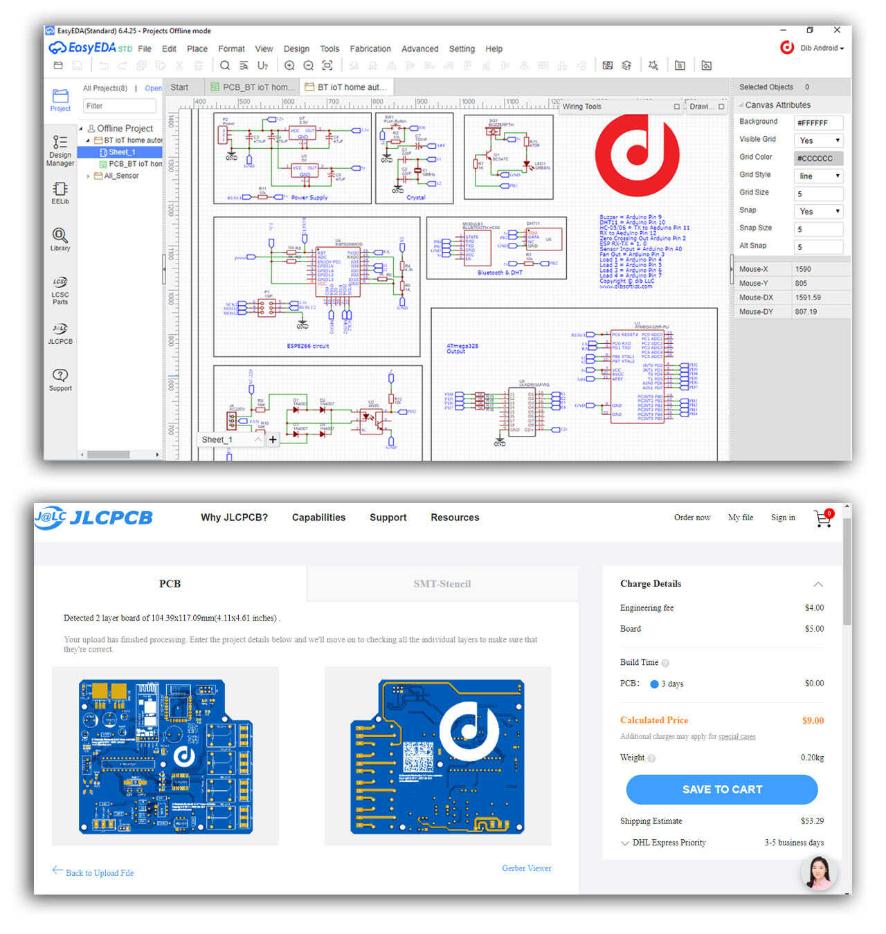 ioT Smart Home Automation Android App + Circuit + Gerber - 3