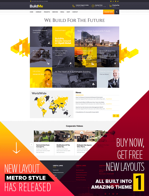 BuildMe - Construction & Architectural WP Theme