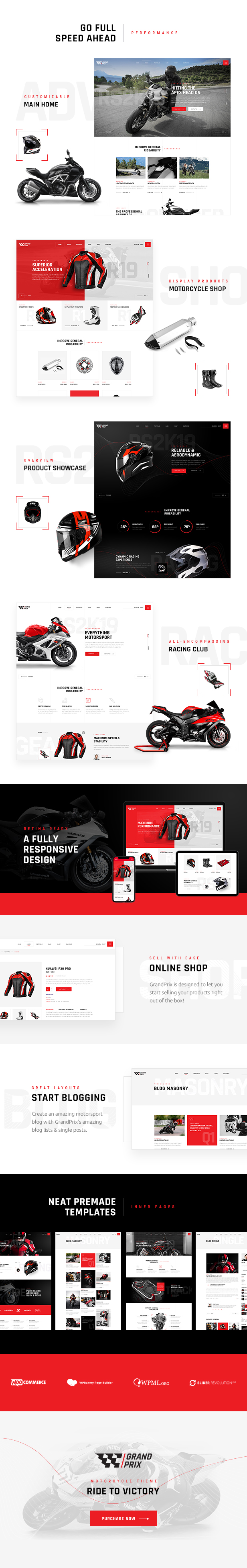 GrandPrix - Tema WordPress de motocicleta - 1