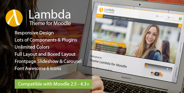 Theme Lambda for Moodle - large preview