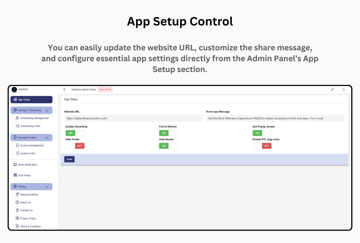 Web2Go - Website to React Native IOS Android App | Convert Website into App | Admin panel Available - 12