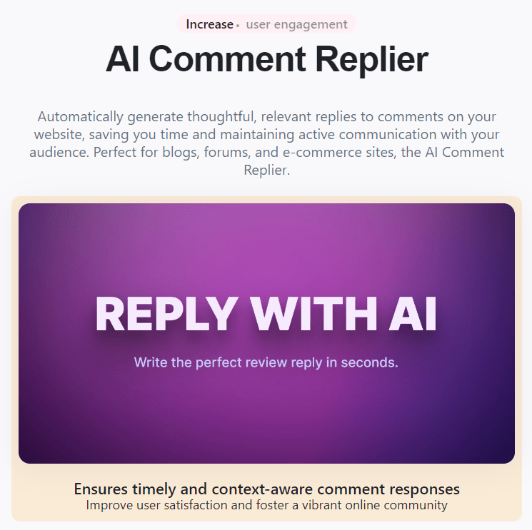 AI Comment replier