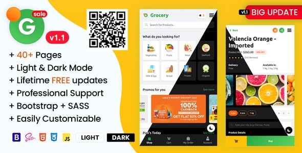 Grofar - Online Grocery Supermarket HTML Mobile Template