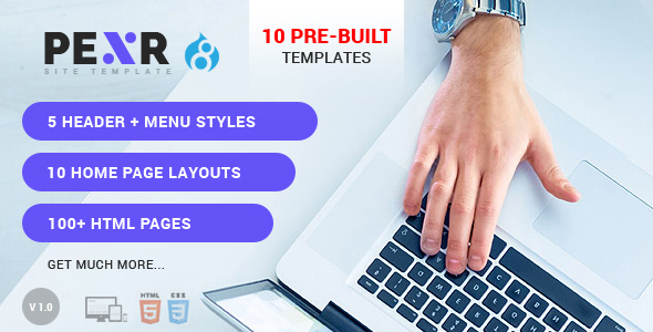 Pexr - Responsive MultiPurpose Drupal 8 Theme