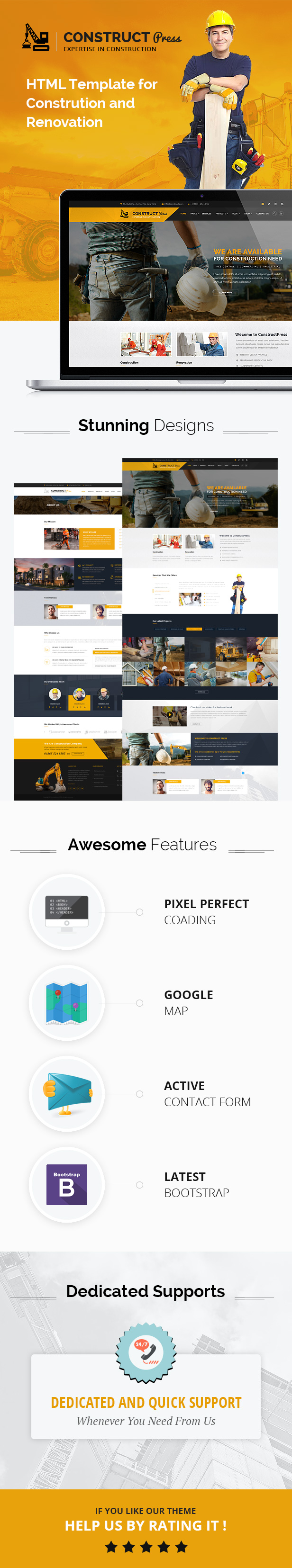 Construct Press - Construction and Renovation HTML Template - 1