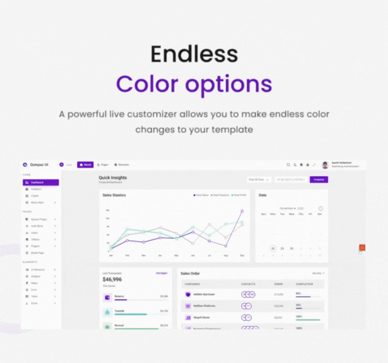 Qompac UI -  Admin Dashboard Template - 16