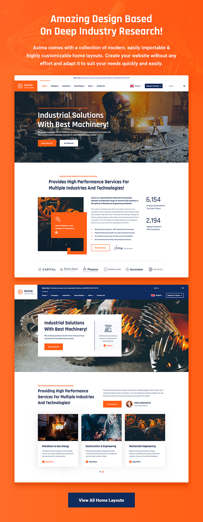 Axima - Factory and Industry WordPress Theme - 5