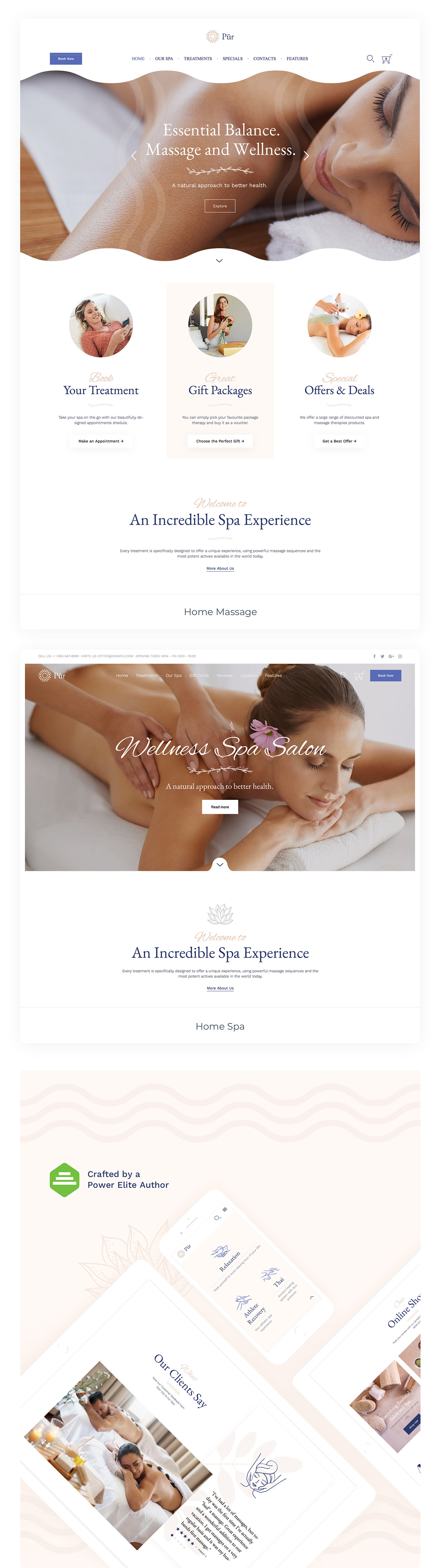 Pur Spa Massage Salon By Vamtam Themeforest