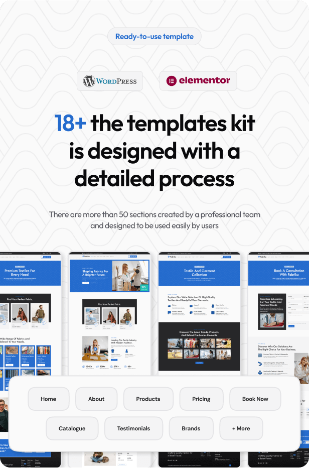 Fabrika - Garment & Textile Industry Elementor Template Kit - 3