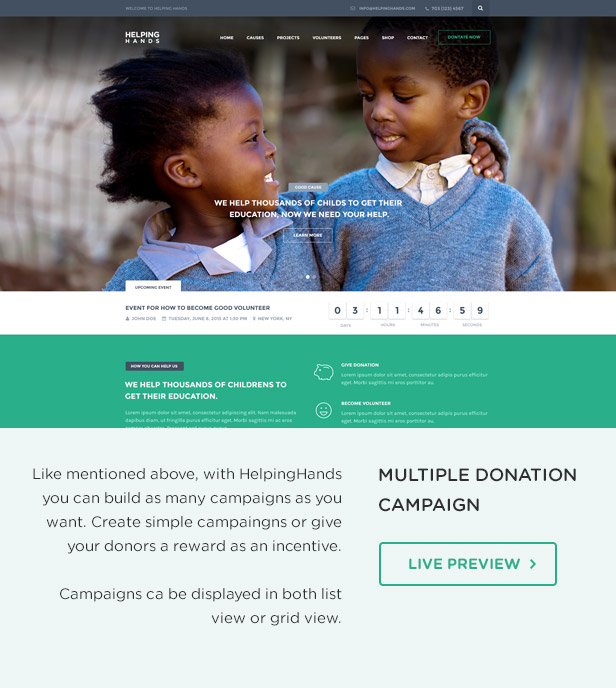 Charity WordPress Theme | HelpingHands - 6