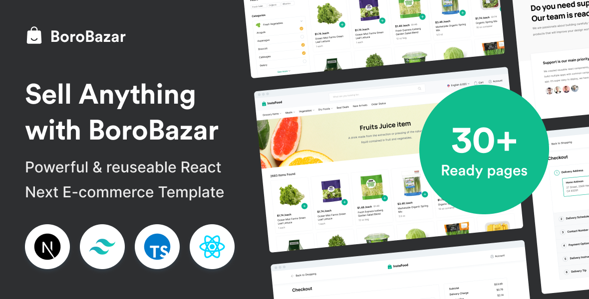 BoroBazar - React Ecommerce Template with Grocery & Food Store