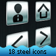 18 Steel Icons Package