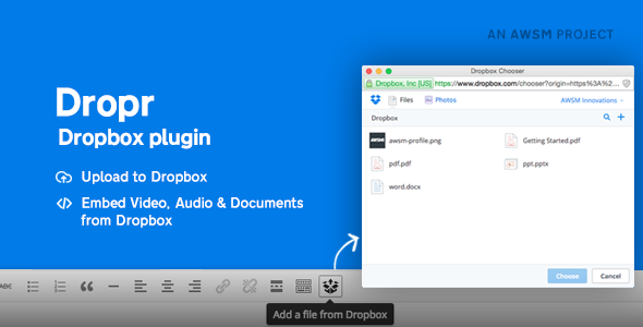 Dropbox Plugin for WordPress