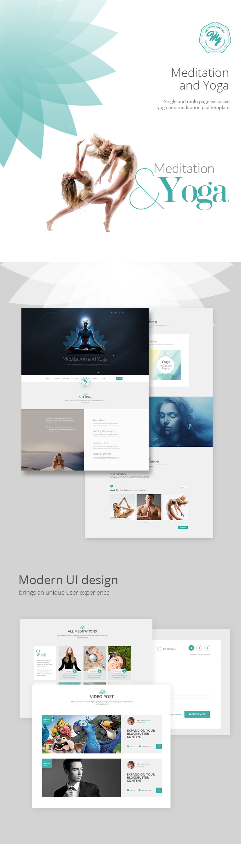 Meditation and Yoga | Multipurpose PSD Template - 3