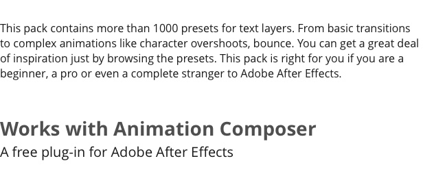 Text Preset Pack for Animation Composer – Intro Download