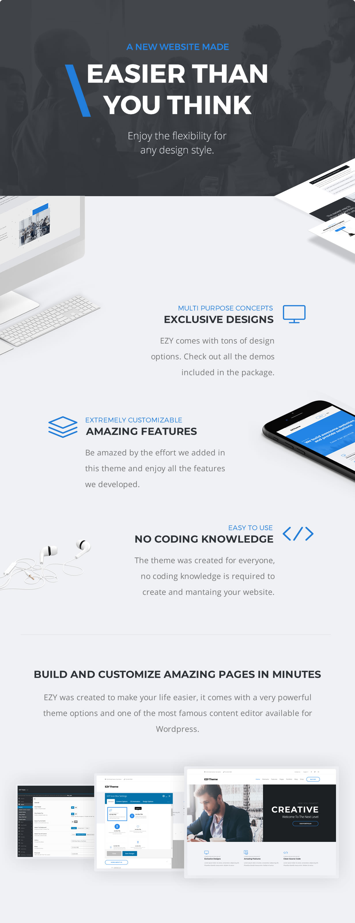 EZY - Responsive Multi-Purpose WordPress Theme - 1