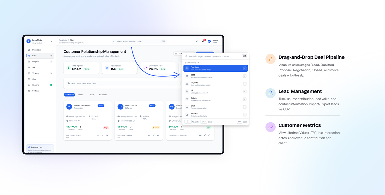 DeskMate 40+ Pre-built UI Components