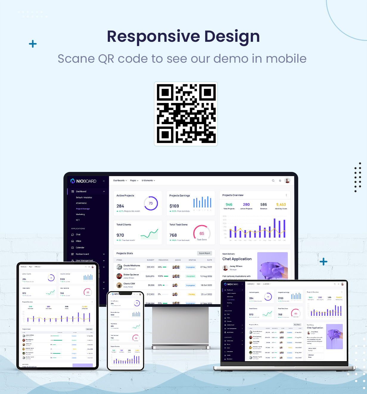 NioBoard - React Responsive Template