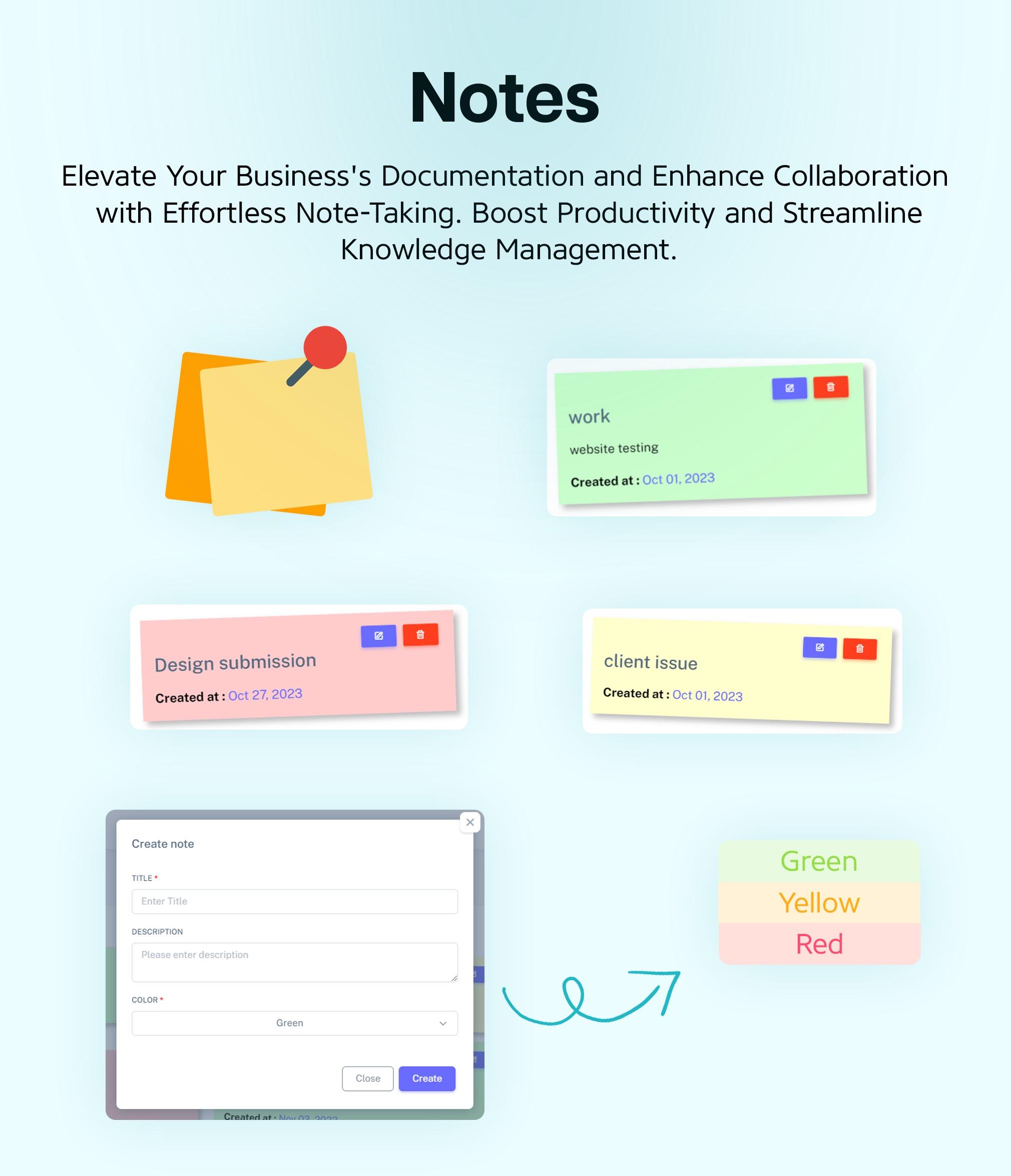 Notes | Taskify - Project Management, Task Management & Productivity System