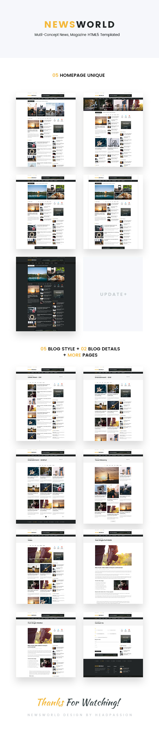 Newsworld | Mutil-Concept Magazine HTML5 Template - 1