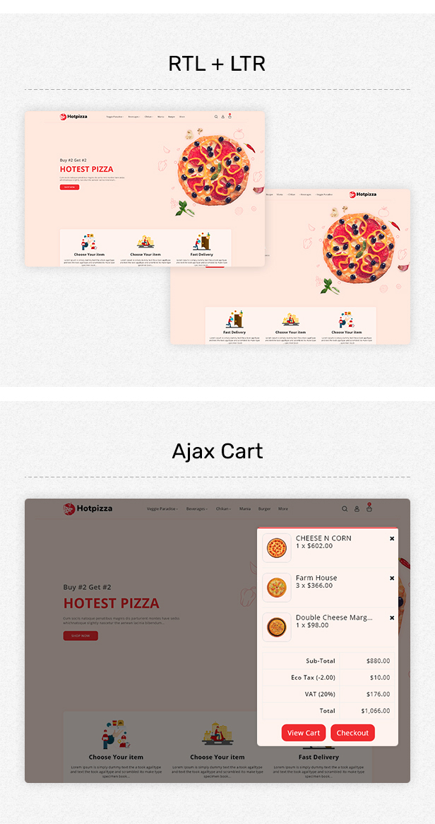HotPizza - 比萨和外卖 OpenCart 商店 - 3