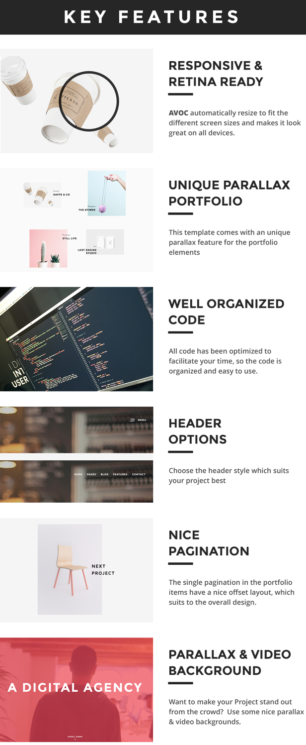 Avoc - Minimal Portfolio / Agency Template - 3