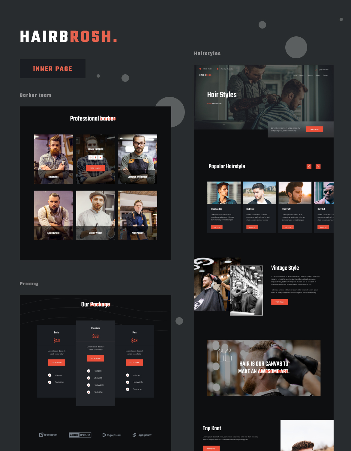 Hairbrosh - Barbershop Website Template - 3