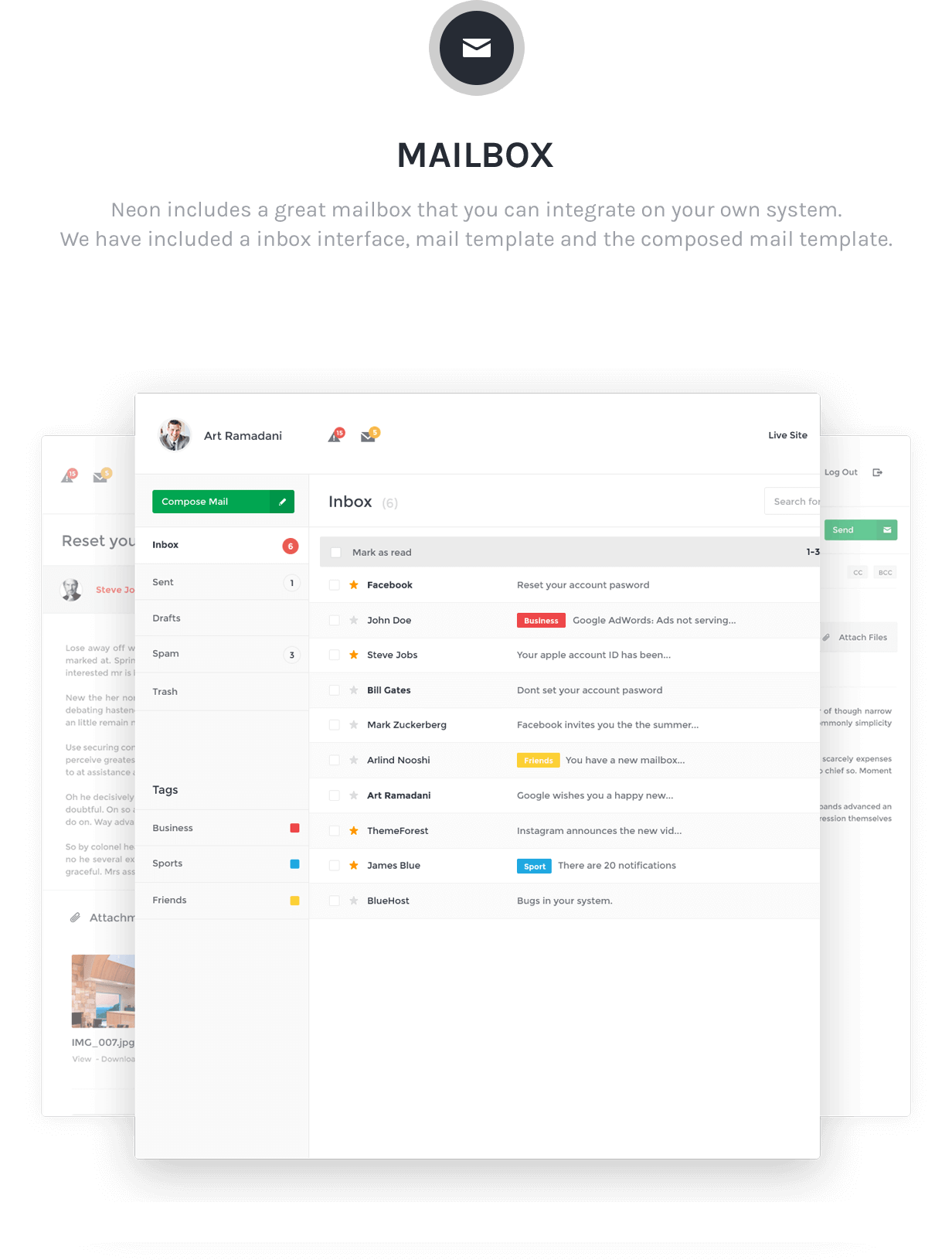 Neon - Bootstrap Admin Theme - 19