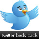 6 Twitter Birds pack
