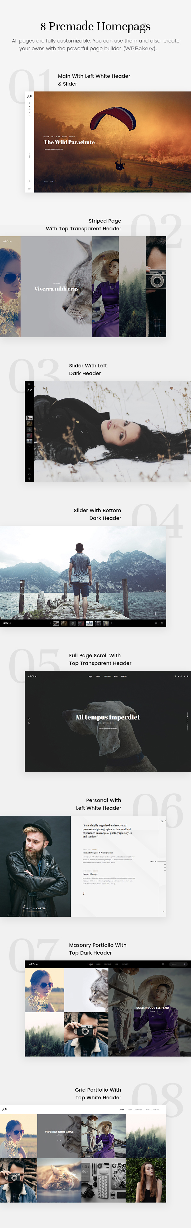 Apola - Photography Portfolio WordPress Theme - 2