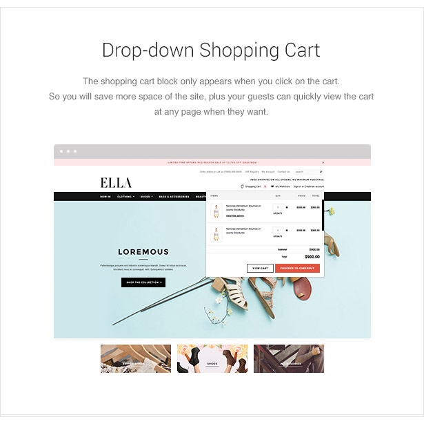 ELLA Responsive 3dCart Theme Features