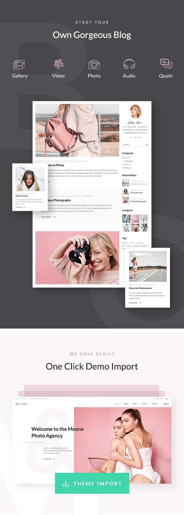 Moone - Photography Agency WordPress Theme - 4