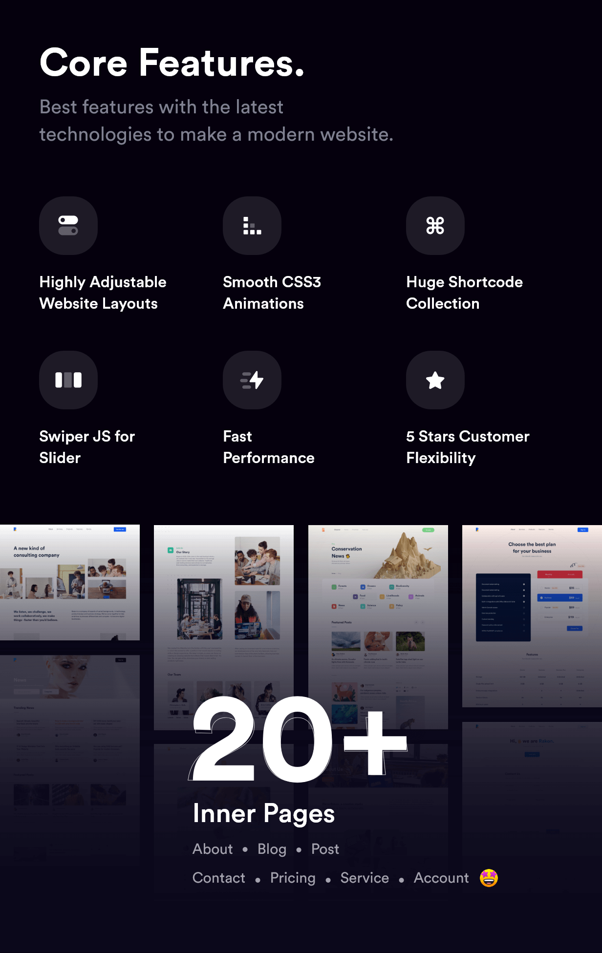 Rakon – Creative Multipurpose Landing Page HTML5 Template - 8