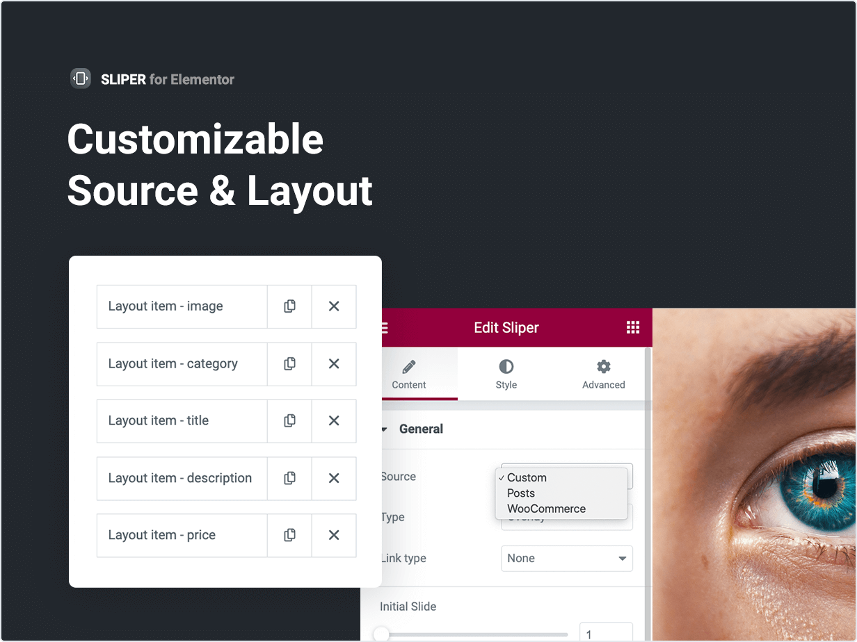 Customizable Source and Layout